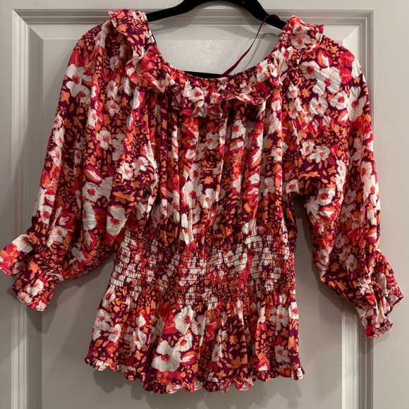 SOLD - Free People Floral Blouse - Picture 5 of 6